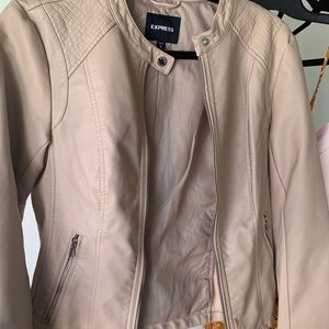 Express Cream faux leather jacket